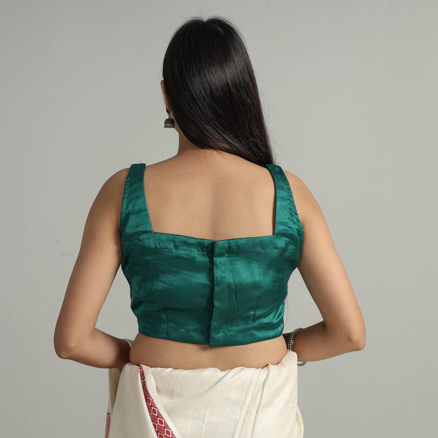 Buy Modal Silk Plain Stitched Blouse 11 Online at iTokri.com