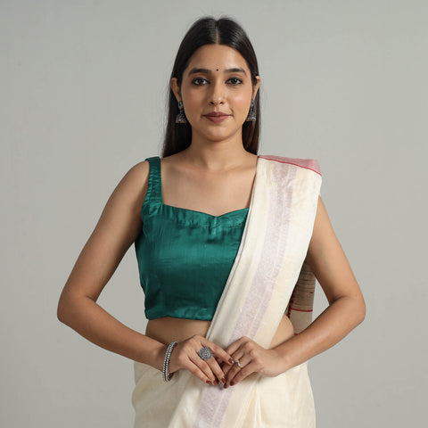 Buy Modal Silk Plain Stitched Blouse 11 Online at iTokri.com