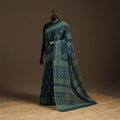 Green - mul cotton hand batik saree 11 - handcrafted