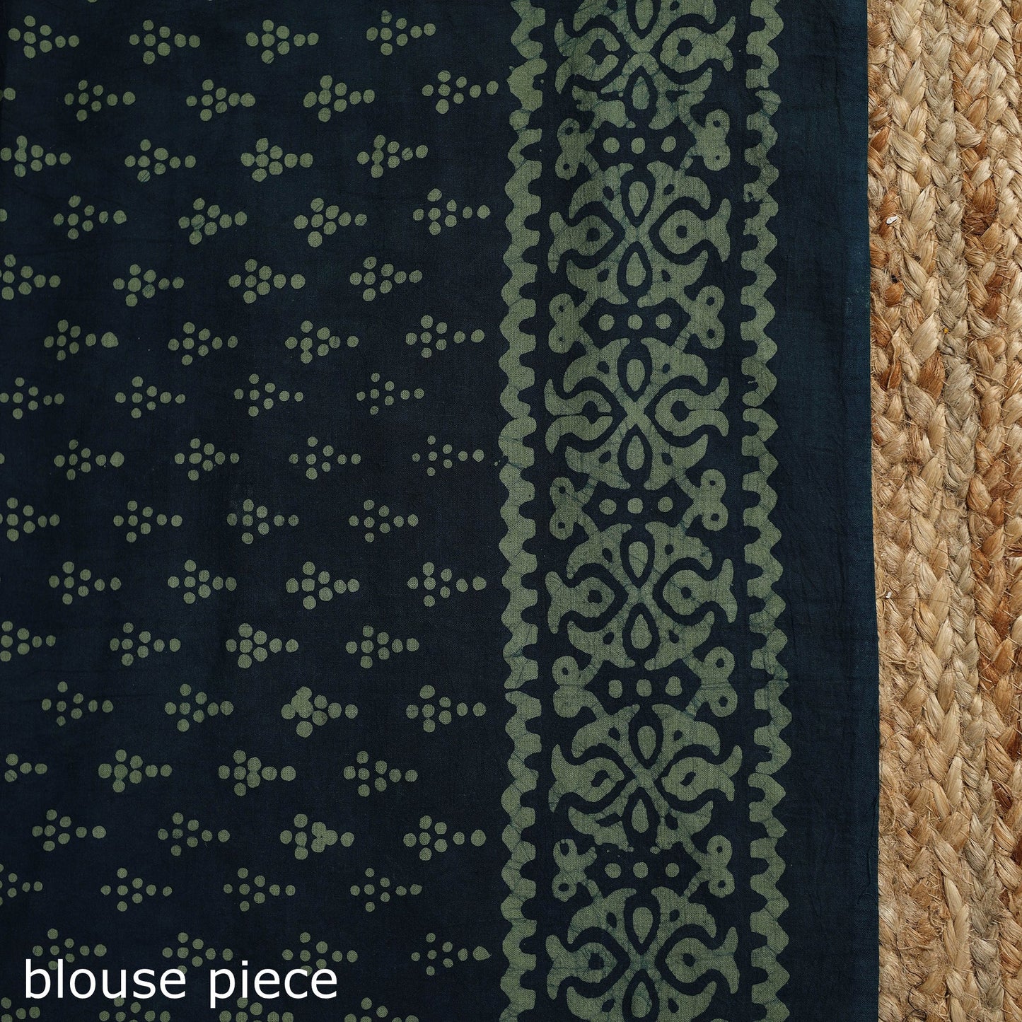 Green - mul cotton hand batik saree 13 - handcrafted