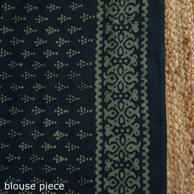 Green - mul cotton hand batik saree 13 - handcrafted