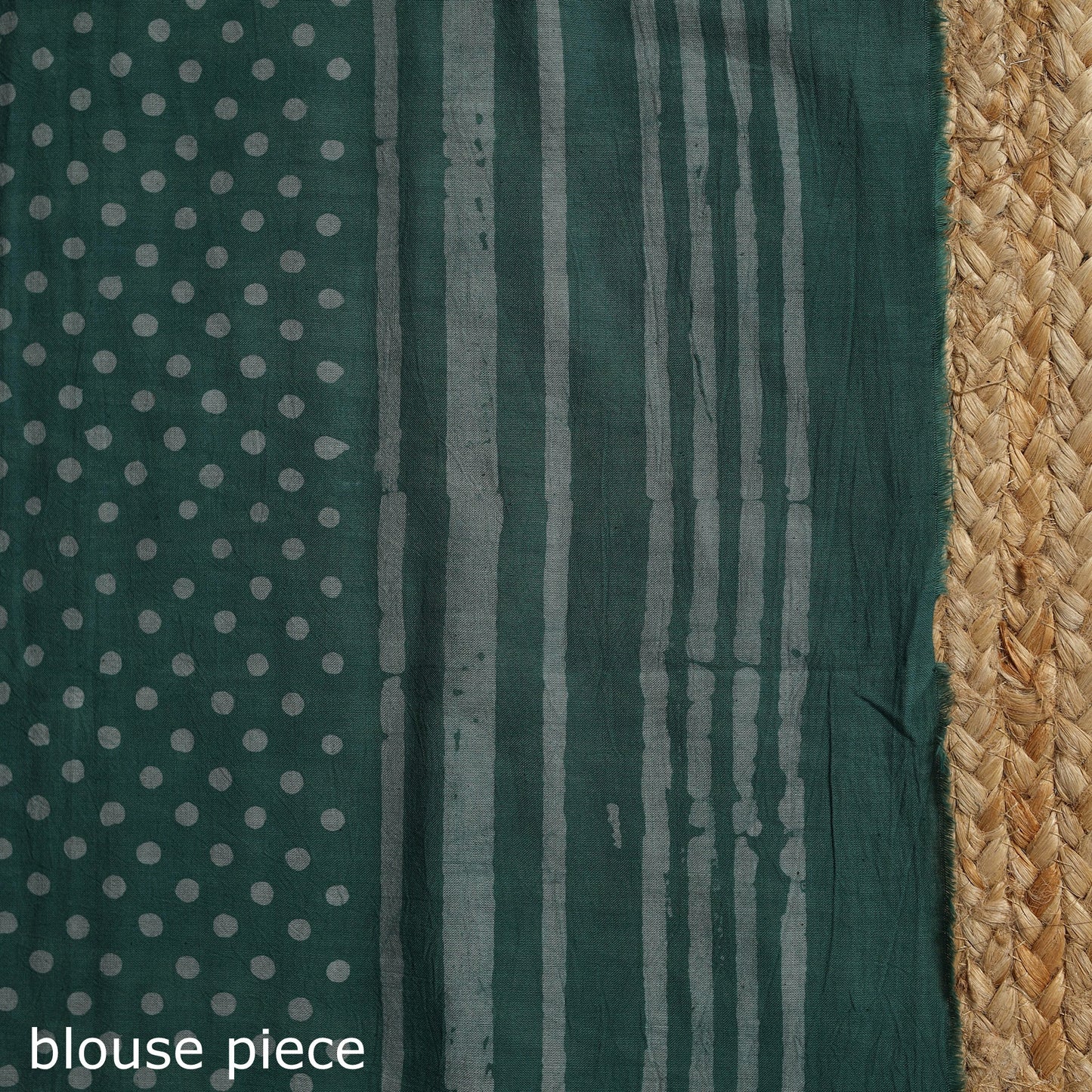 Green - mul cotton hand batik saree 18 - handcrafted