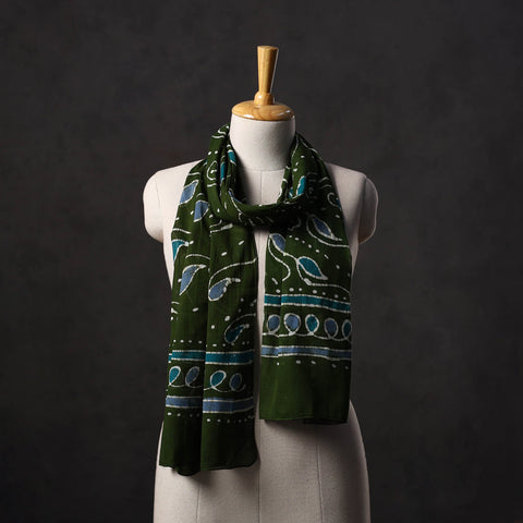 Mul cotton hand batik stole 14 - handcrafted