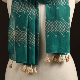 Mul cotton kutch hand batik stole with tassels 30