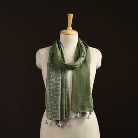 Mul cotton kutch hand batik stole with tassels 31