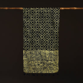 Mul cotton kutch hand batik stole with tassels 05