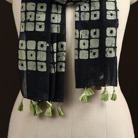 Mul cotton kutch hand batik stole with tassels 11