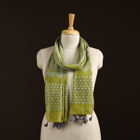 Mul cotton kutch hand batik stole with tassels 36