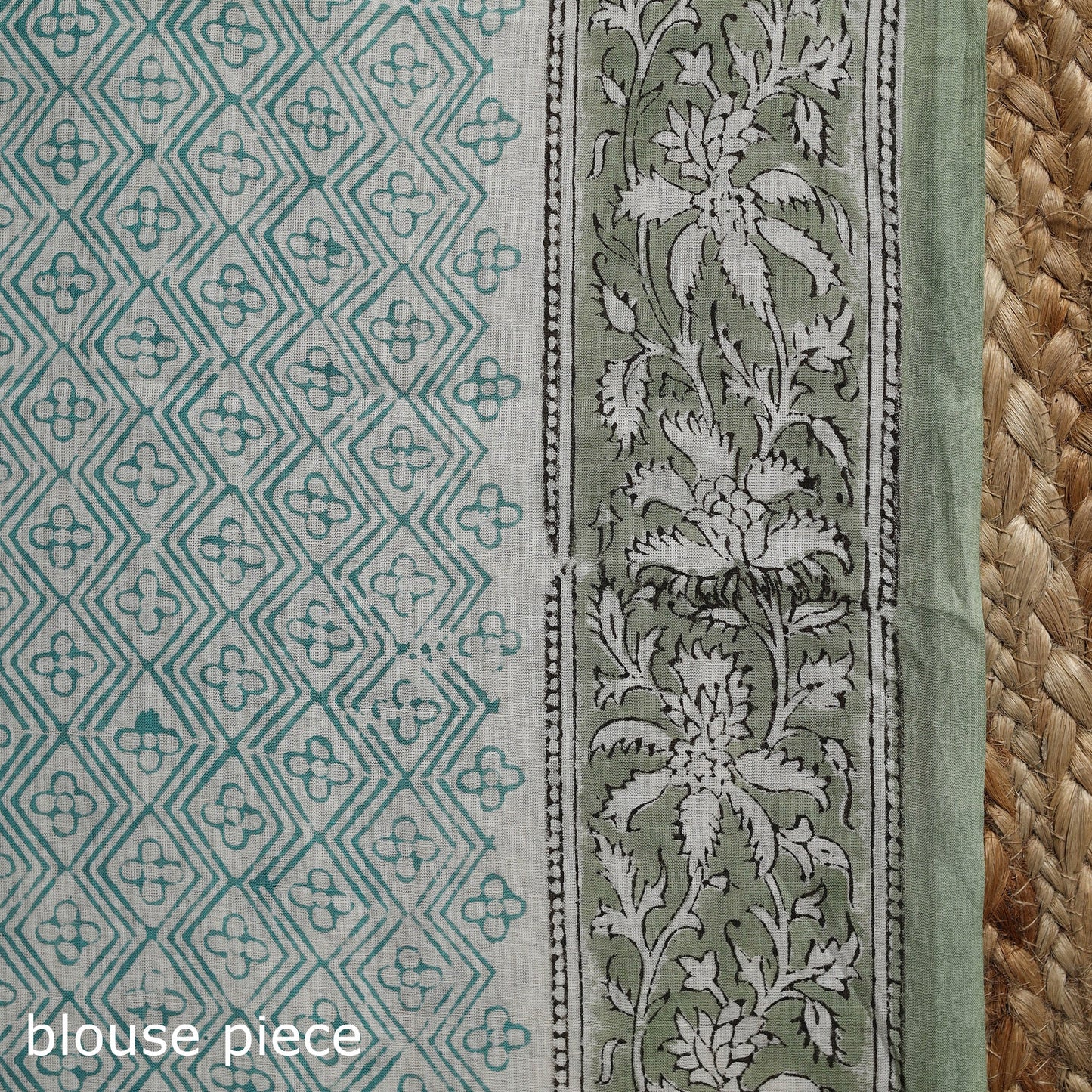 Green - mul cotton sanganeri saree 08 - handcrafted