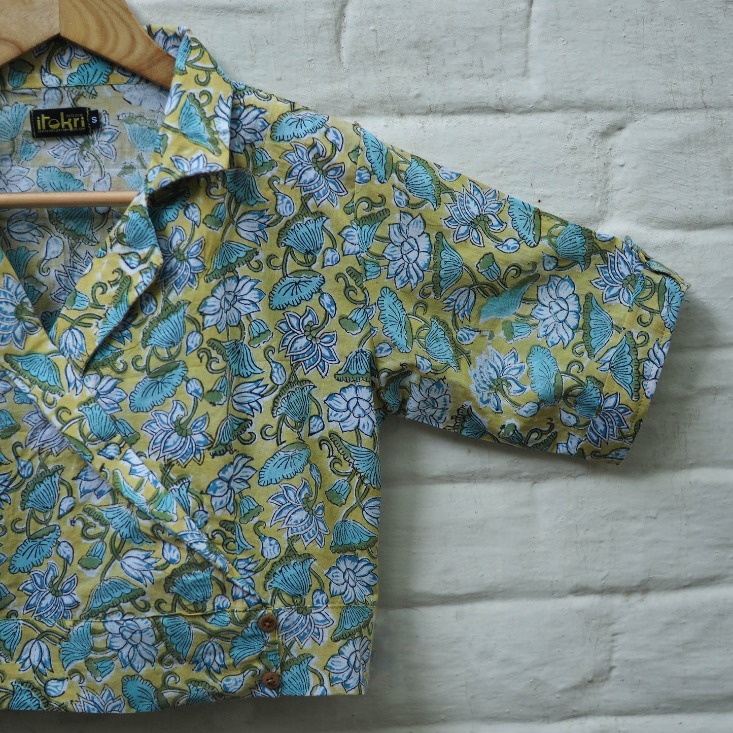 Buy Multicolor Block Print Cotton Sanganeri Stitched Blouse