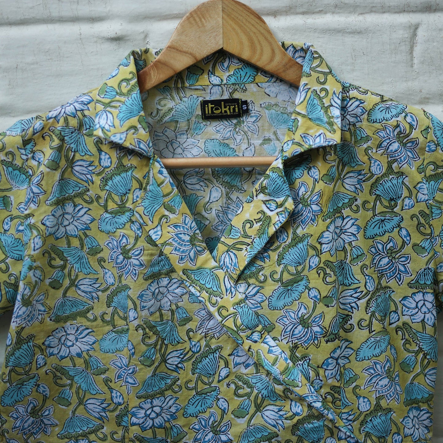 Buy Multicolor Block Print Cotton Sanganeri Stitched Blouse