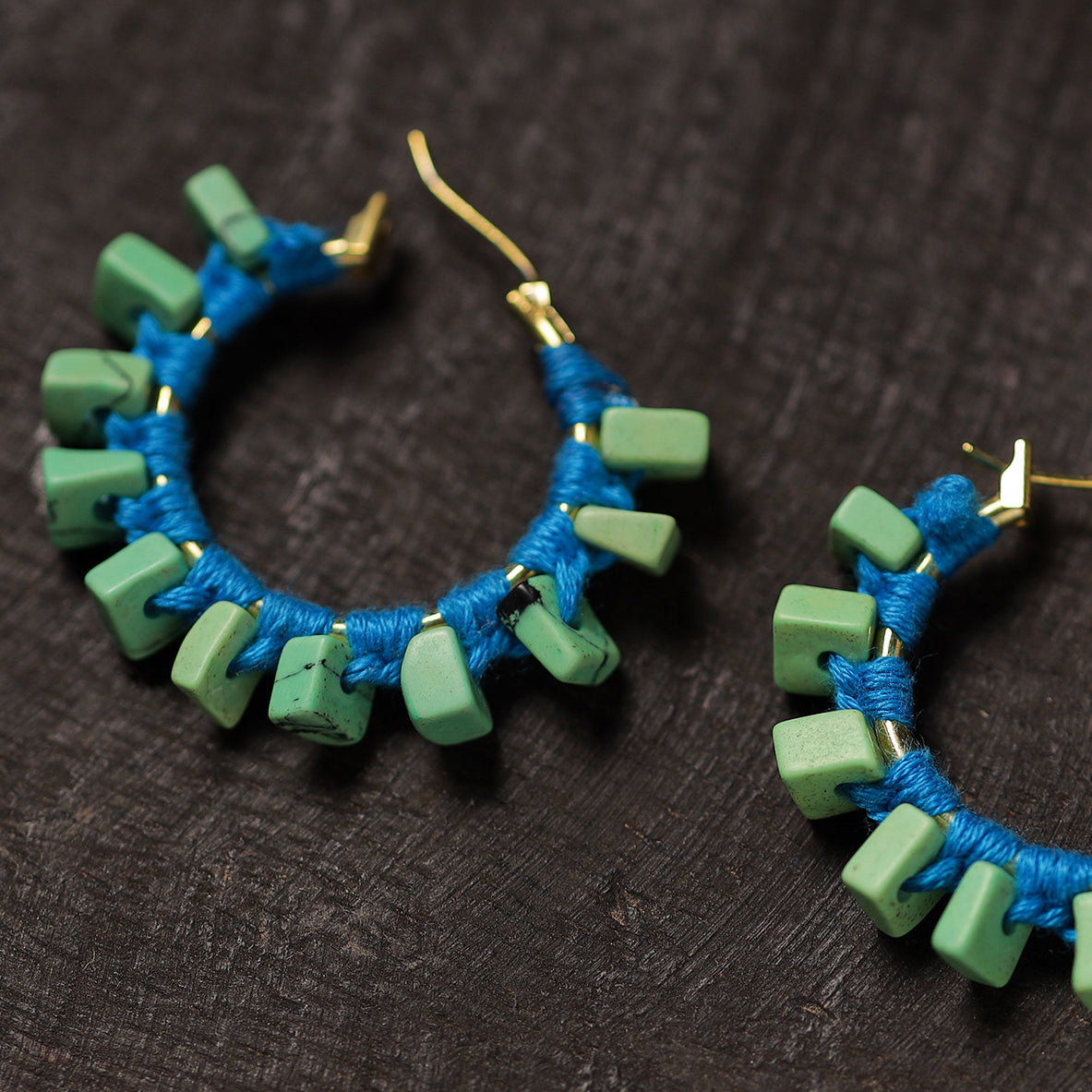 Buy Myra Handmade Thread & Stone Work Earrings 03  Online at iTokri.com