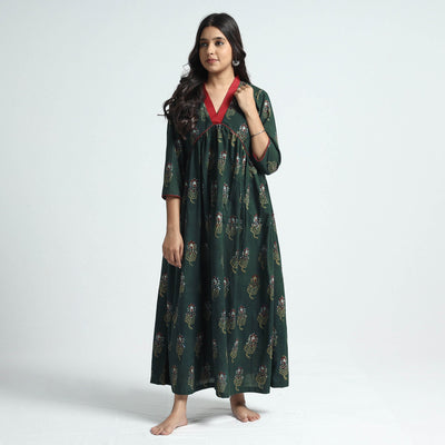 Buy Nandana Hand Block Printed Cotton Dress l iTokri.com