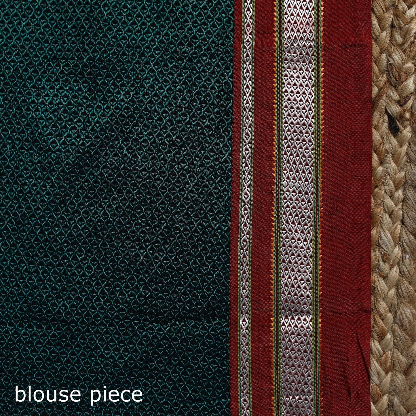 Nath work silk cotton khun saree 02 - handcrafted