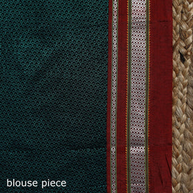Nath work silk cotton khun saree 02 - handcrafted