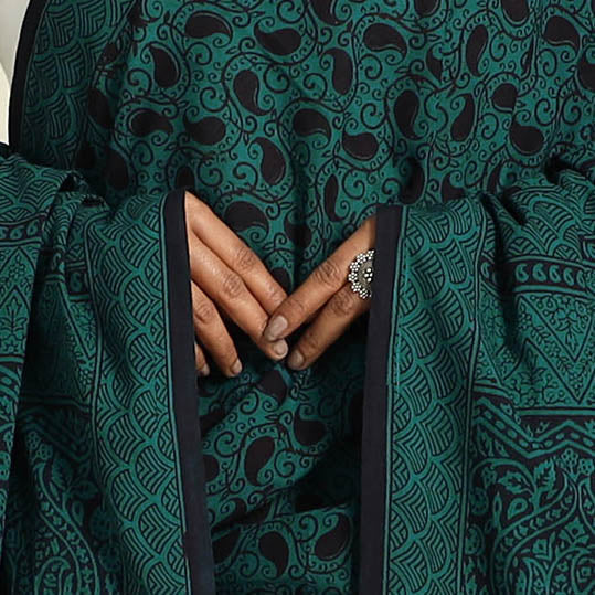 Buy Green - Natural Dye Mul Cotton Bagh Print Dupatta
