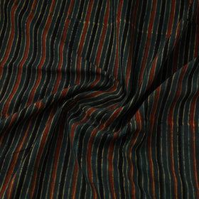 Green Natural Dyed 3 Kaam Block Print Cotton Ajrakh Fabric