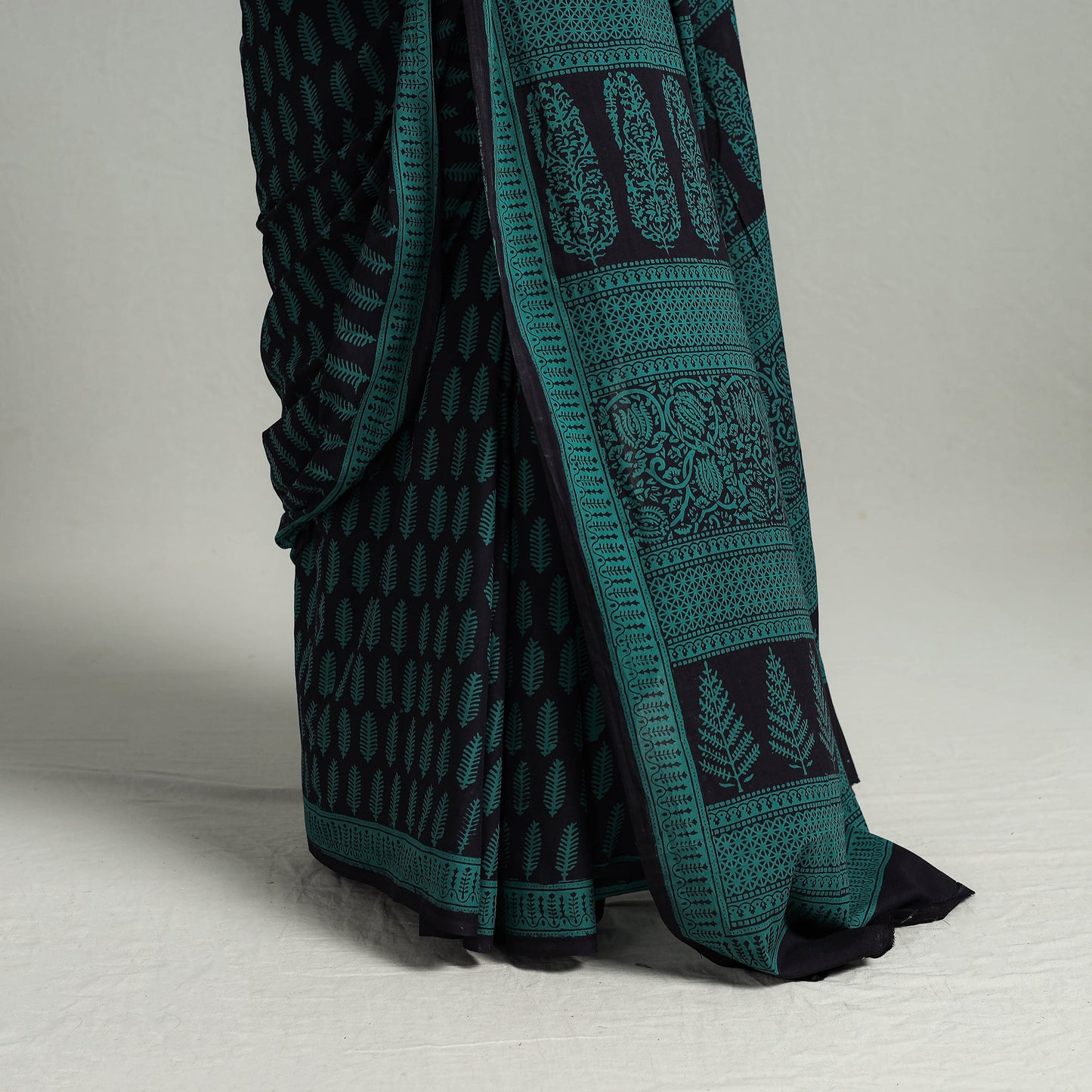 Green Bagh Print Cotton Saree Online from Madhya Pradesh
