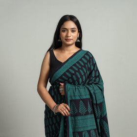 Green Bagh Print Cotton Saree Online from Madhya Pradesh