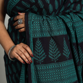Green Bagh Print Cotton Saree Online from Madhya Pradesh