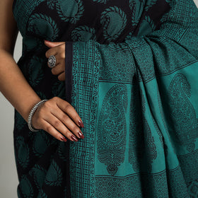 Green Bagh Print Cotton Saree Online from Madhya Pradesh
