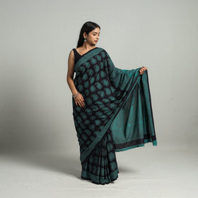 Green Bagh Print Cotton Saree Online from Madhya Pradesh