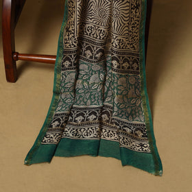 Natural dyed bagru chanderi silk 3pc unstitched dress