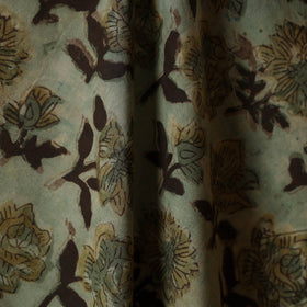 Green - natural dyed bagru dabu fabric 04 - handcrafted