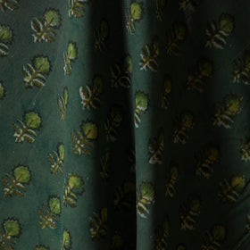 Green - natural dyed bagru dabu fabric 14 - handcrafted