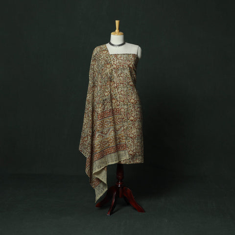 Natural dyed block print cotton pedana kalamkari 2pc