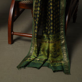 Natural dyed block print maheshwari silk jahota 3pc