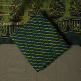 Natural dyed block print maheshwari silk jahota 3pc