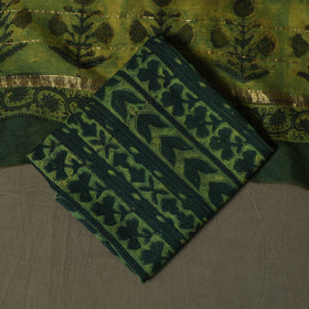 Natural dyed block print maheshwari silk jahota 3pc