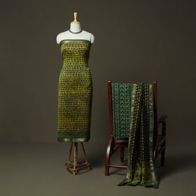 Natural dyed block print maheshwari silk jahota 3pc