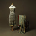 Natural dyed block print maheshwari silk vanaspati bagru