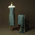 Natural dyed block print maheshwari silk vanaspati bagru