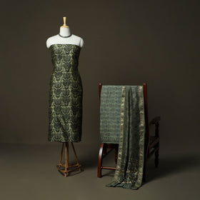 Natural dyed block print maheshwari silk vanaspati bagru