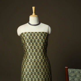 Natural dyed block print maheshwari silk vanaspati bagru
