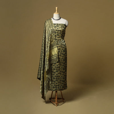 Natural dyed modal silk bagru 2pc unstitched dress material