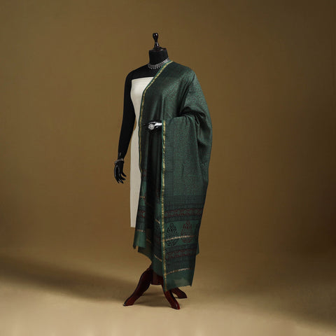 Green - natural dyed printed chanderi silk bagh dupatta 34