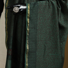 Green - natural dyed printed chanderi silk bagh dupatta 34