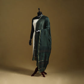 Green - natural dyed printed chanderi silk bagh dupatta 38