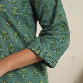 Green - natural dyed cotton bagru dabu co-ord set 01