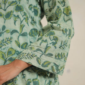 Green - natural dyed cotton bagru dabu co-ord set 09