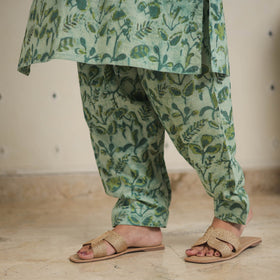 Green - natural dyed cotton bagru dabu co-ord set 09