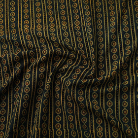 Green Natural Dyed Block Print Cotton Ajrakh Fabric