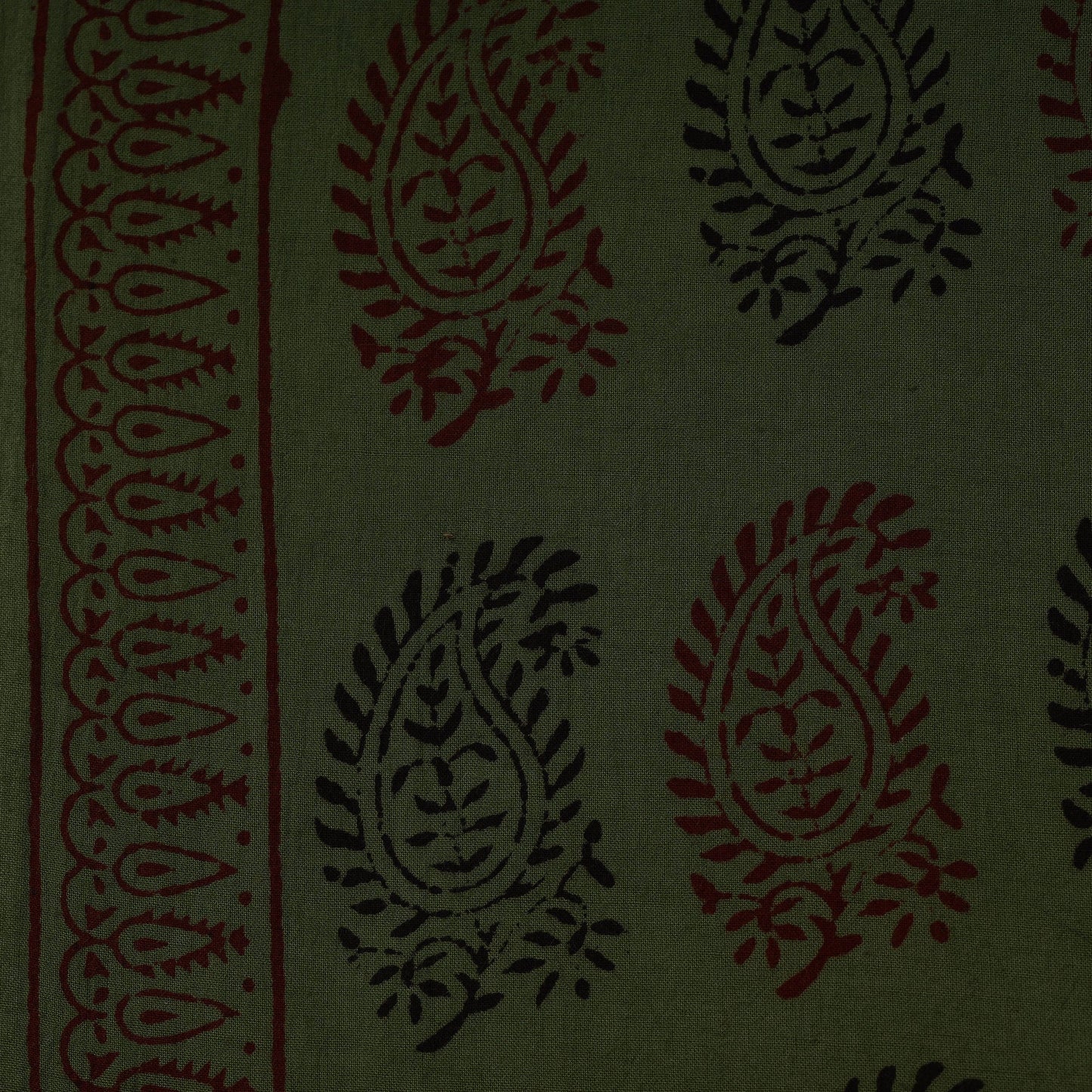Natural dyed cotton hand bagh fabric 26 - handcrafted