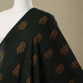 Green - natural dyed cotton nandana fabric 14 - handcrafted