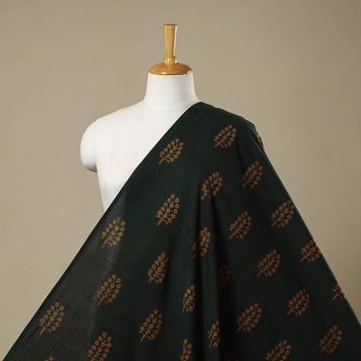 Green - natural dyed cotton nandana fabric 14 - handcrafted