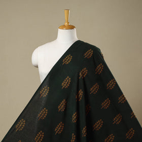 Green - natural dyed cotton nandana fabric 14 - handcrafted